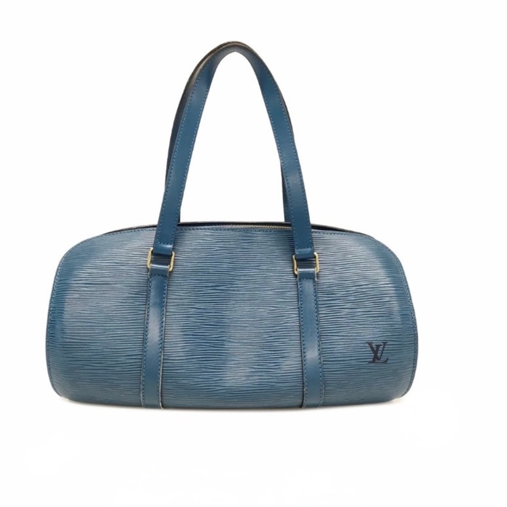 LOUIS VUITTON Epi Soufflot Hand Bag Blue includes dust bag. - Picture 1 of 10